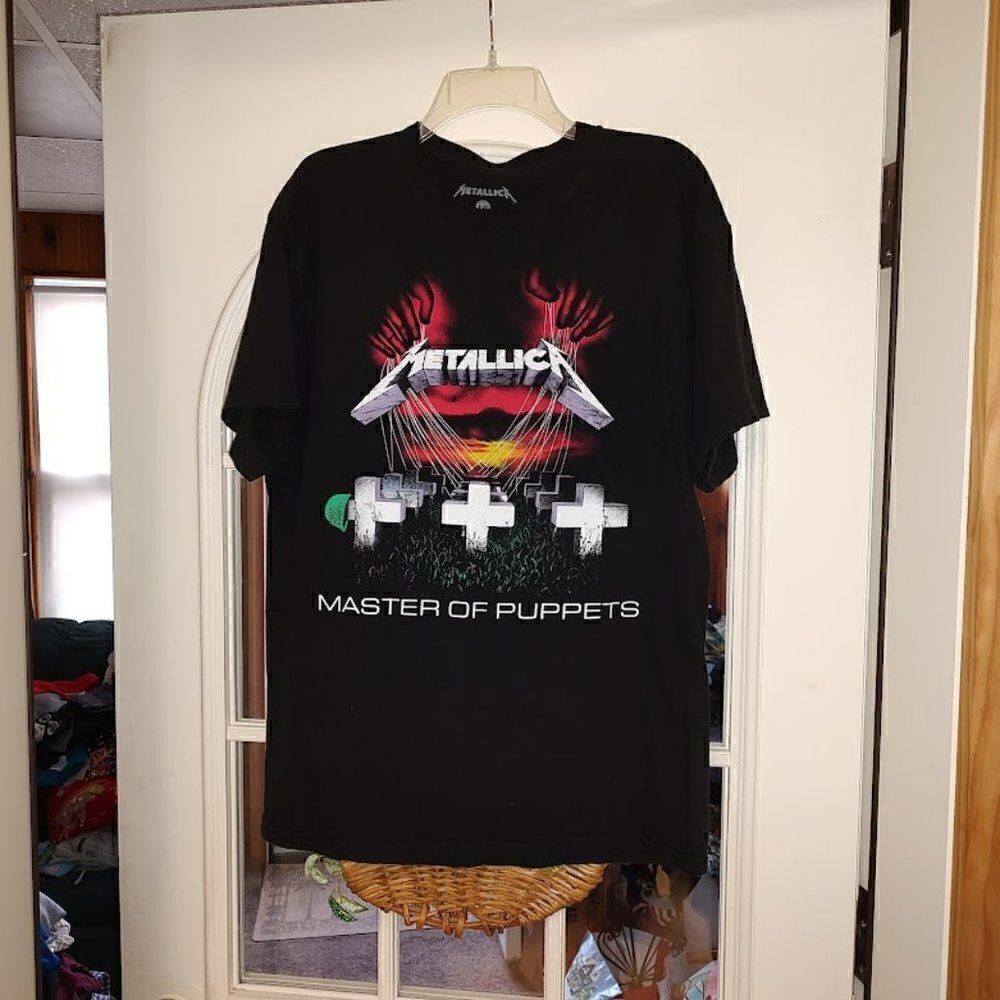 Metallica Master Of Puppets Black Shirt Size L